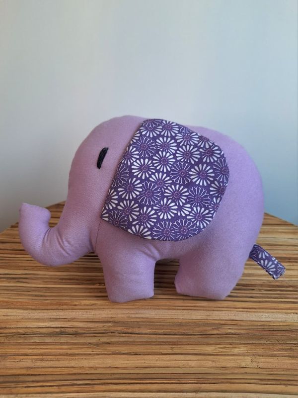 Mini Elephant: Light Purple with Dark Purple Ears