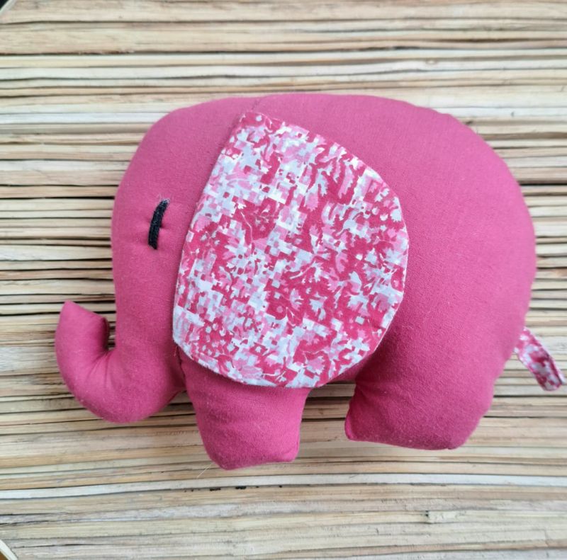 Mini Elephant: Fuchsia with Fuchsia Ears