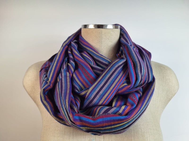 Purple Blue Infinity Scarf