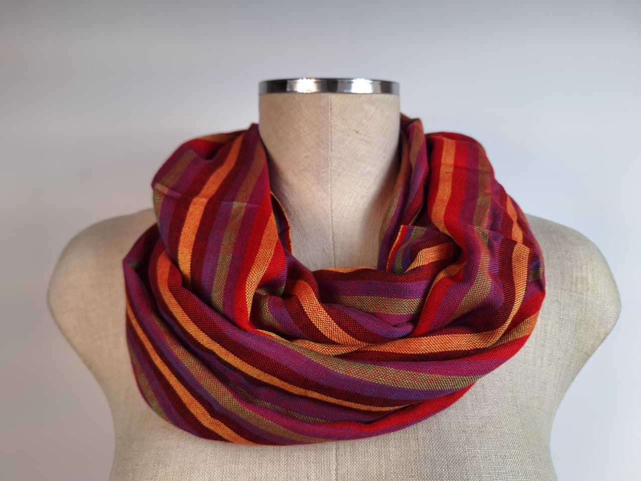 Rainbow Orange Infinity Scarf