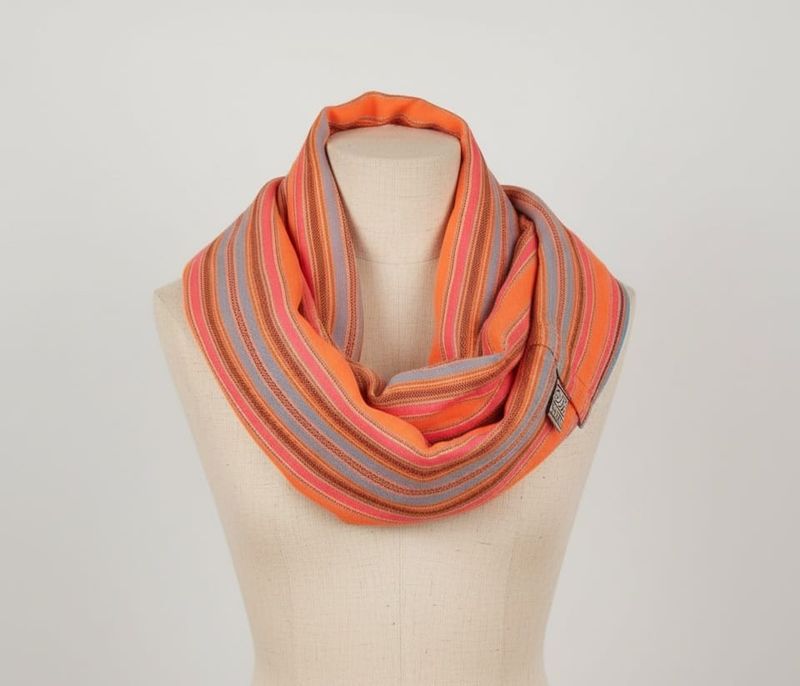 Orange &amp; Turquoise Infinity Scarf