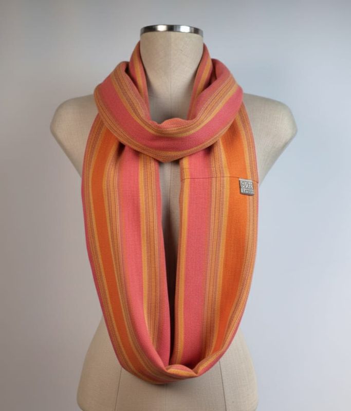 Orange &amp; Fuchsia Infinity Scarf