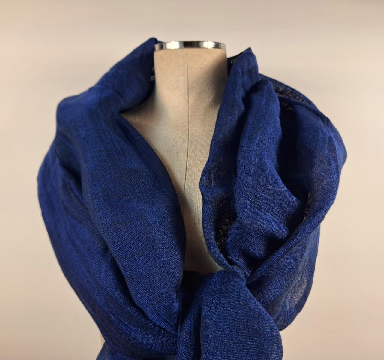 Linen Shawl: Very Dark Blue
