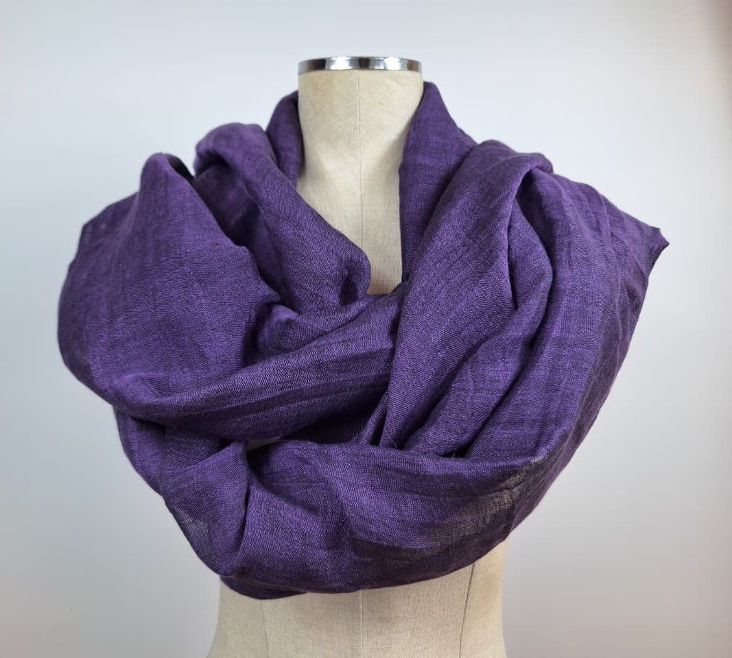 Linen Shawl: Purple