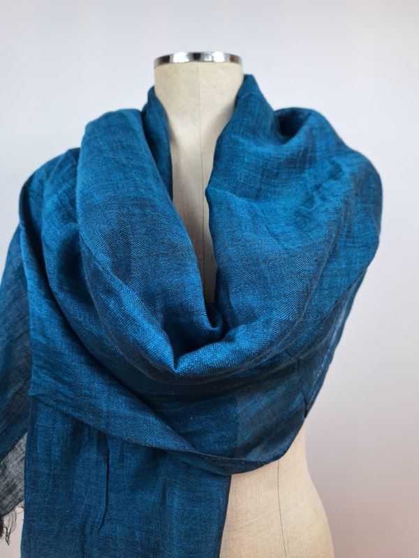 Linen Shawl: Petroleum