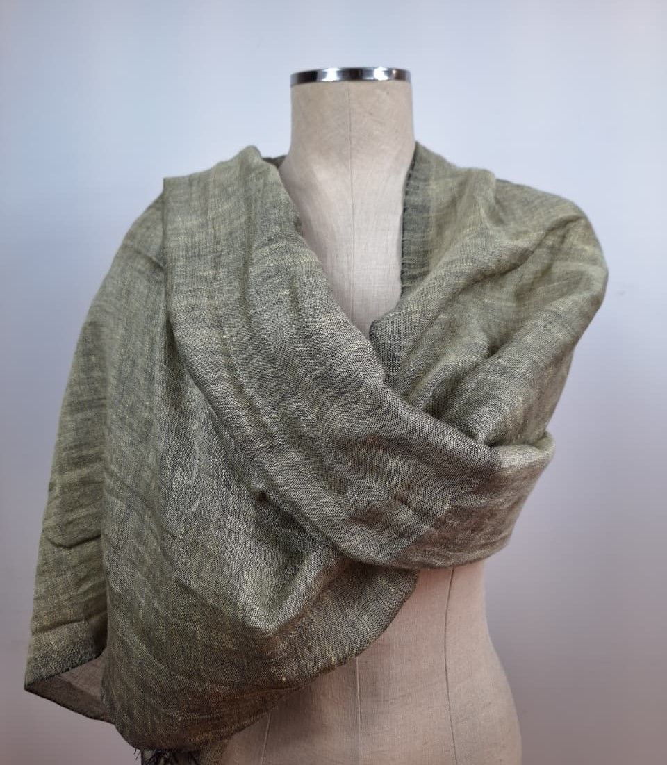 Linen Shawl: Greige