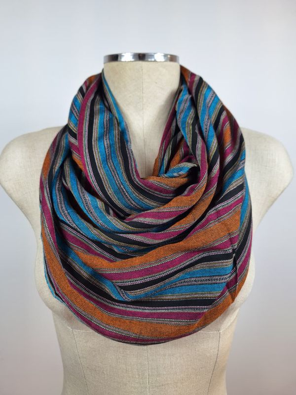 Black &amp; Orange Infinity Scarf