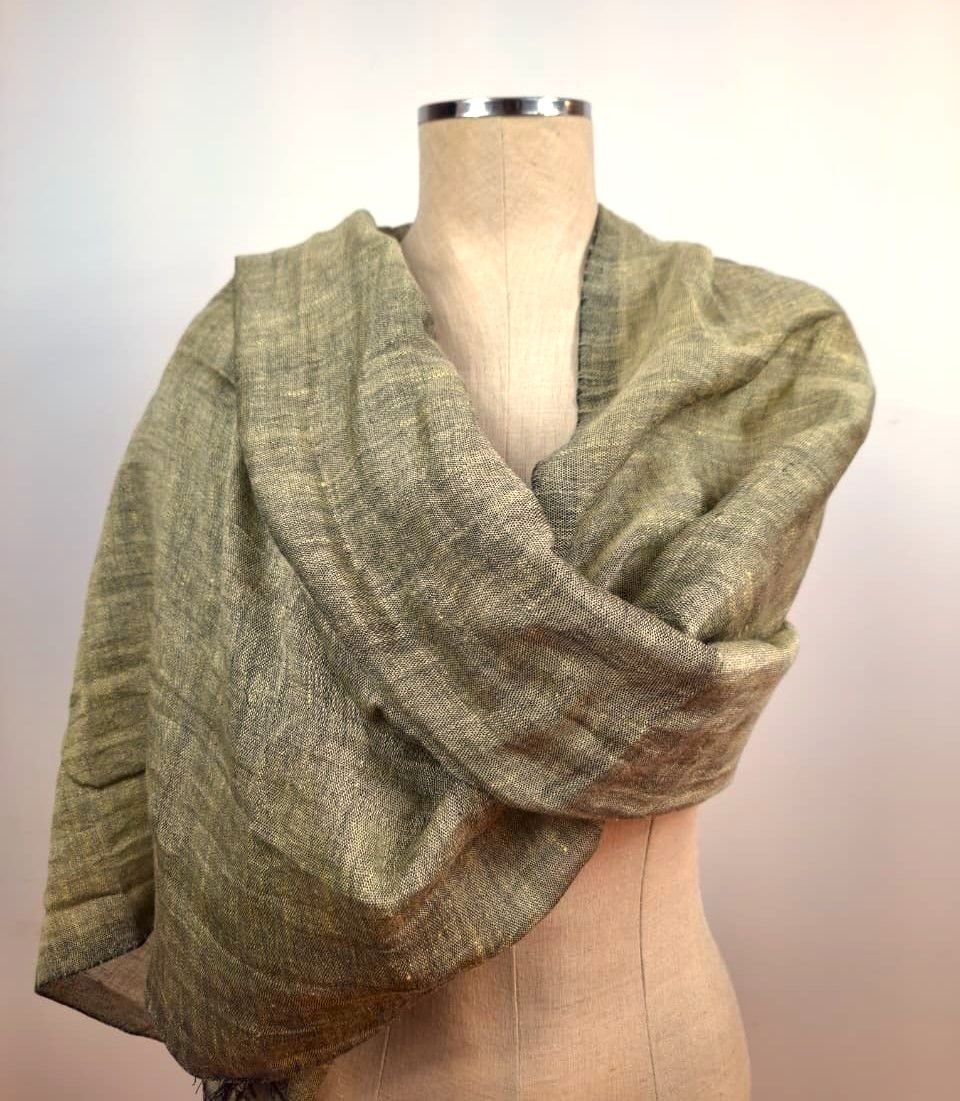 Linen Shawl: Light Yellow