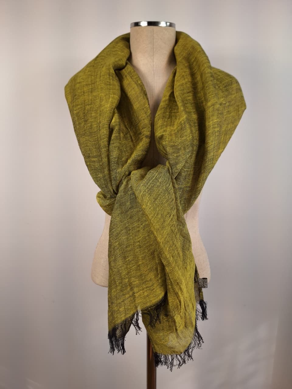 Linen Shawl: Dark Yellow