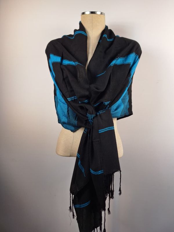 Marsoum: Black and Turquoise (60x200cm)