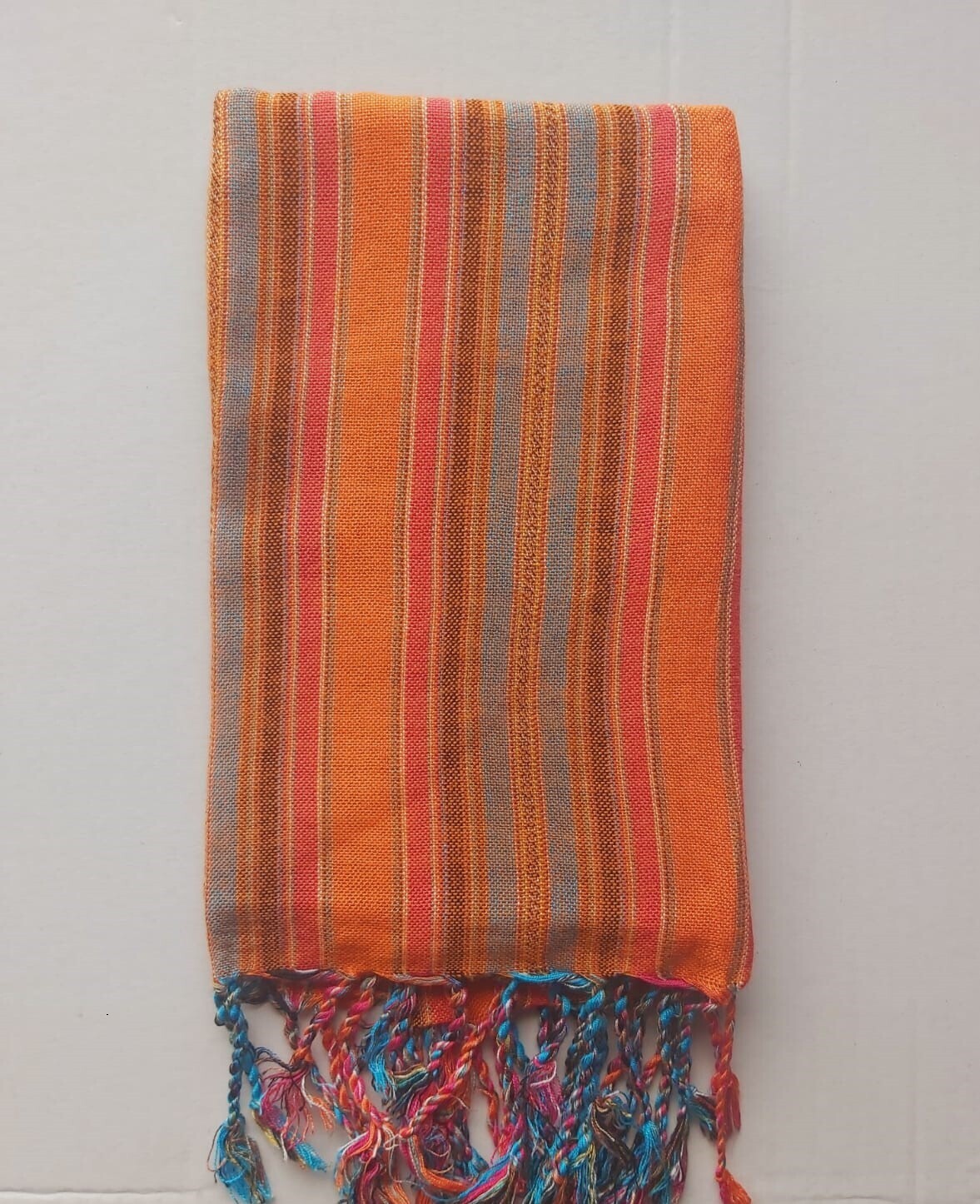 Orange Stripes Small Scarf