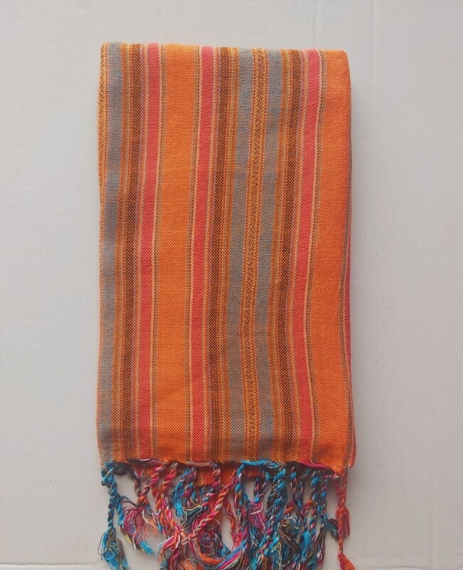 Orange Stripes Small Scarf