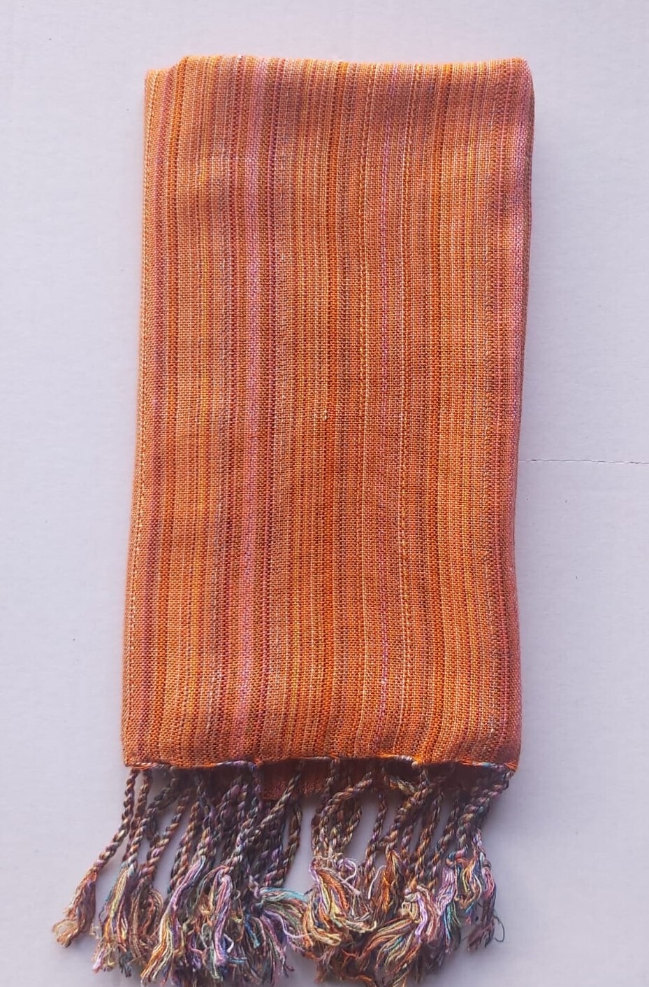 Orange Stripes Small Scarf