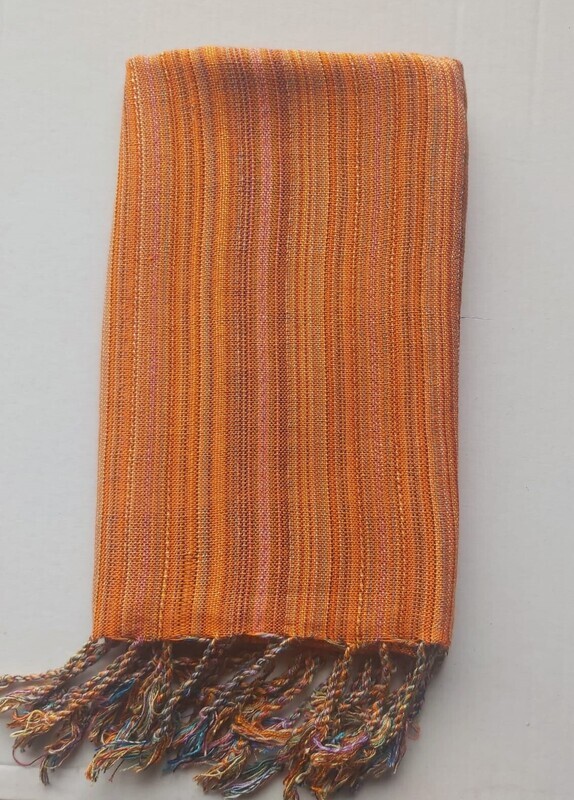 Orange Stripes Small Scarf