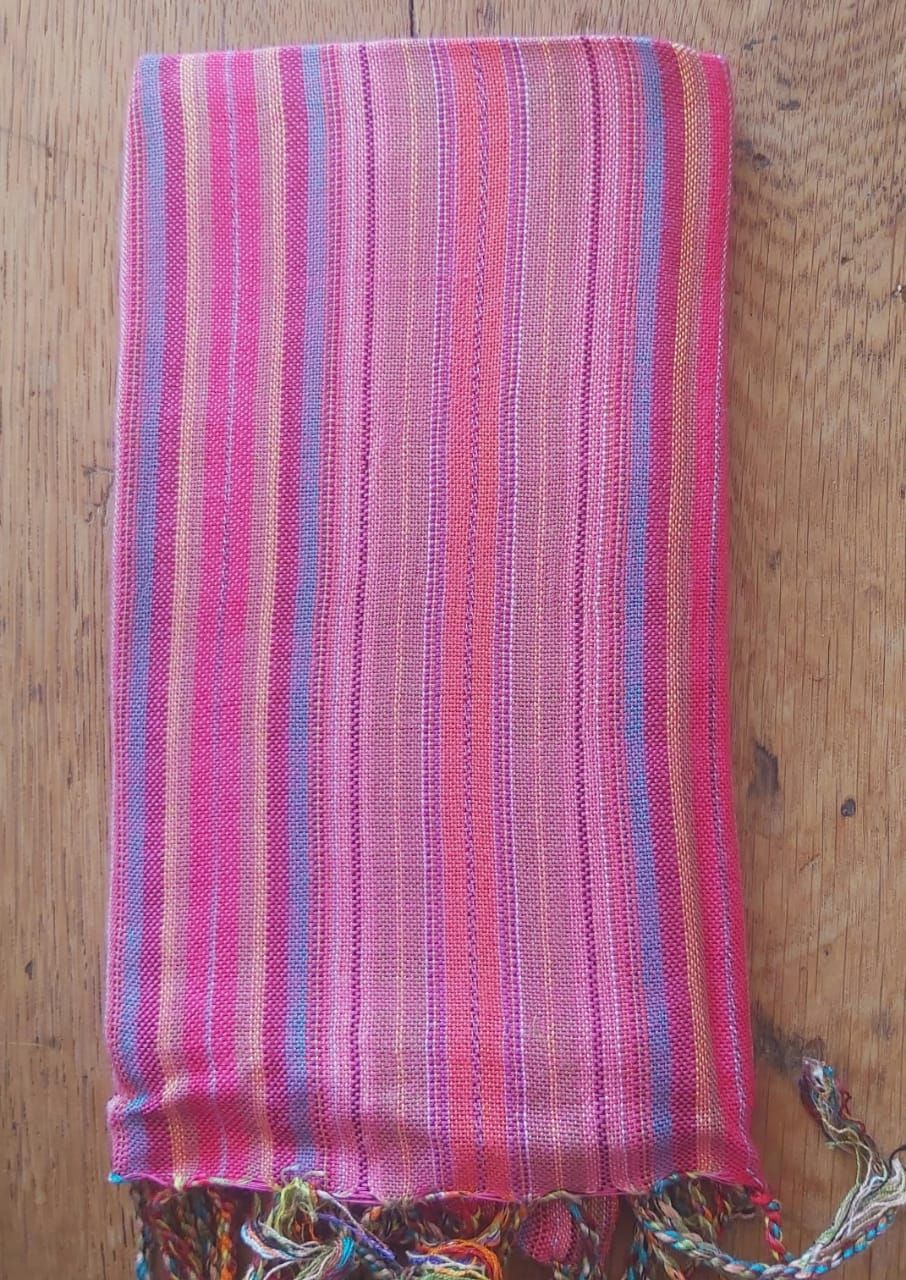 Rainbow Pink Stripes Small Scarf