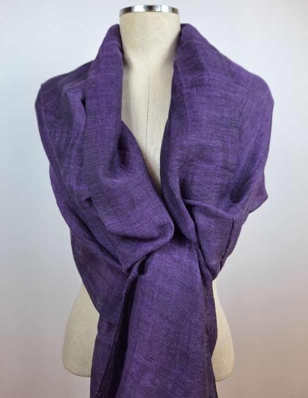 Linen Shawl: Purple