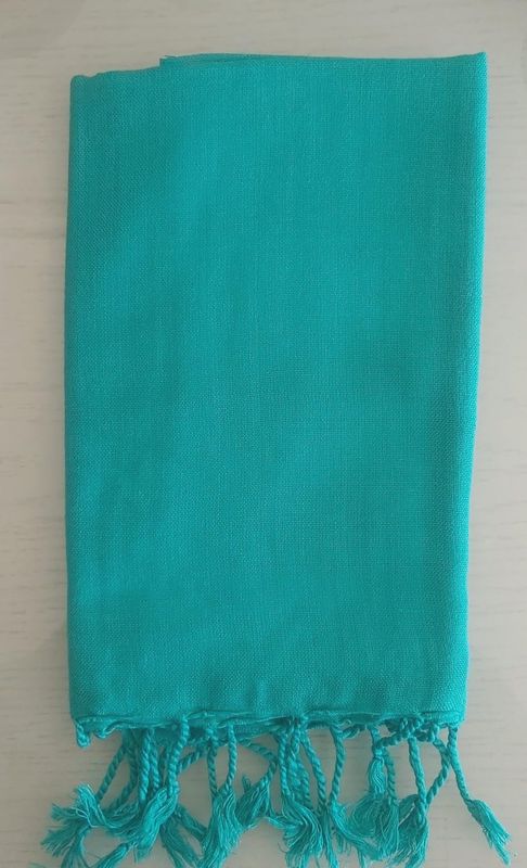 Plain Greensh Turquoise Shawl