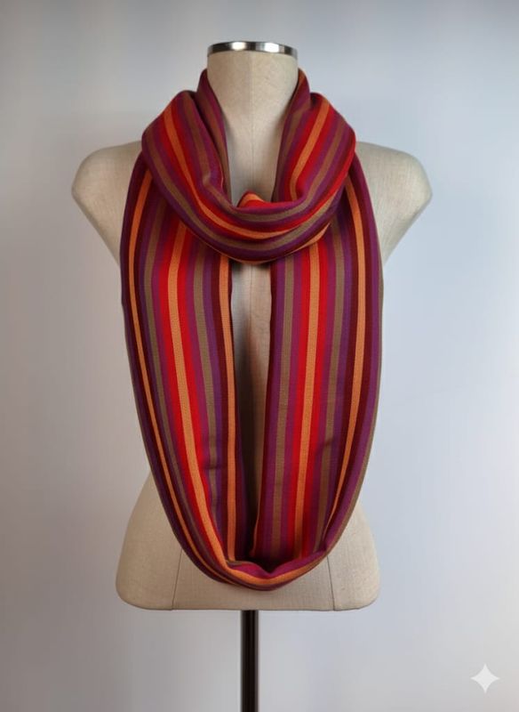 Rainbow Orange Infinity Scarf