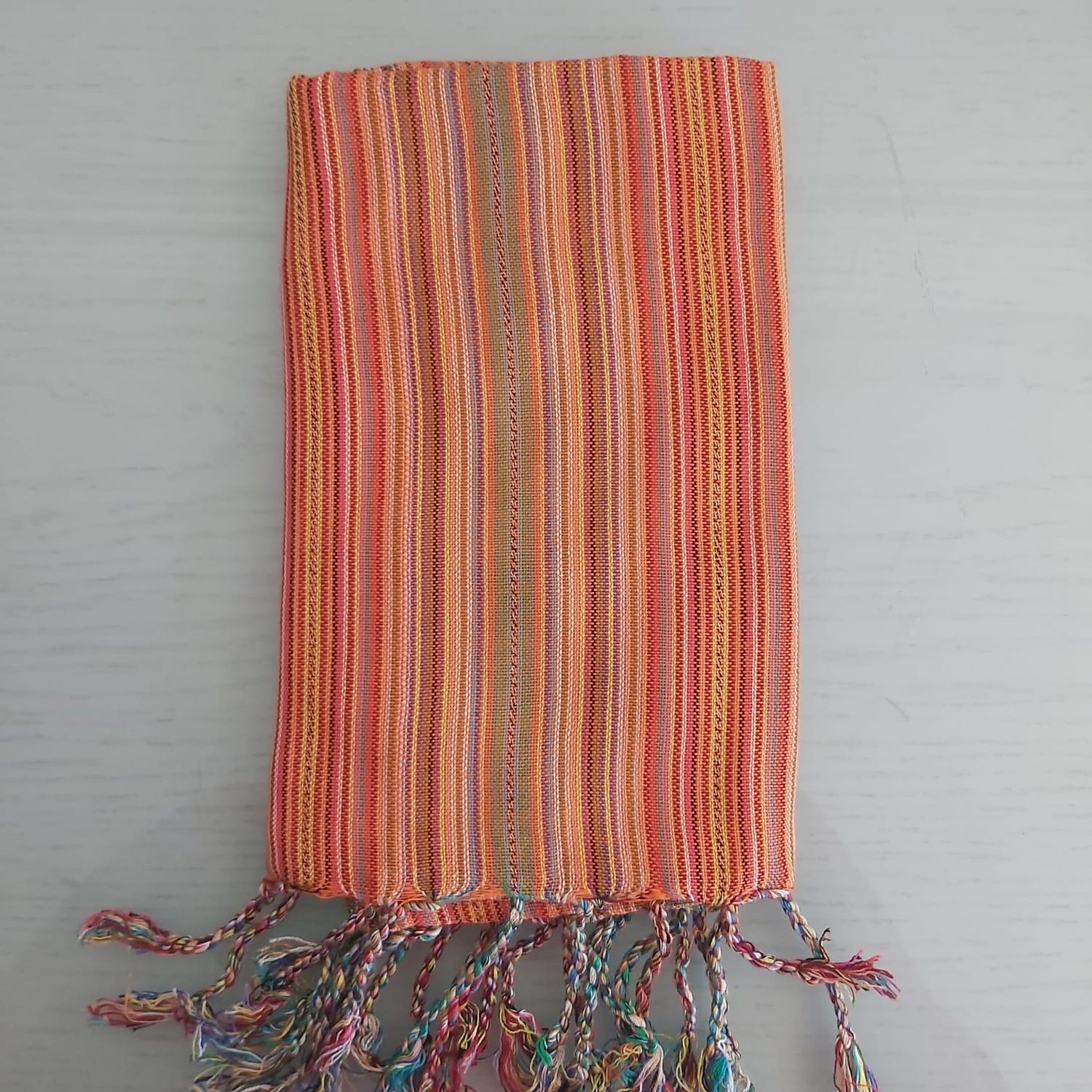 Orange Stripes Small Scarf