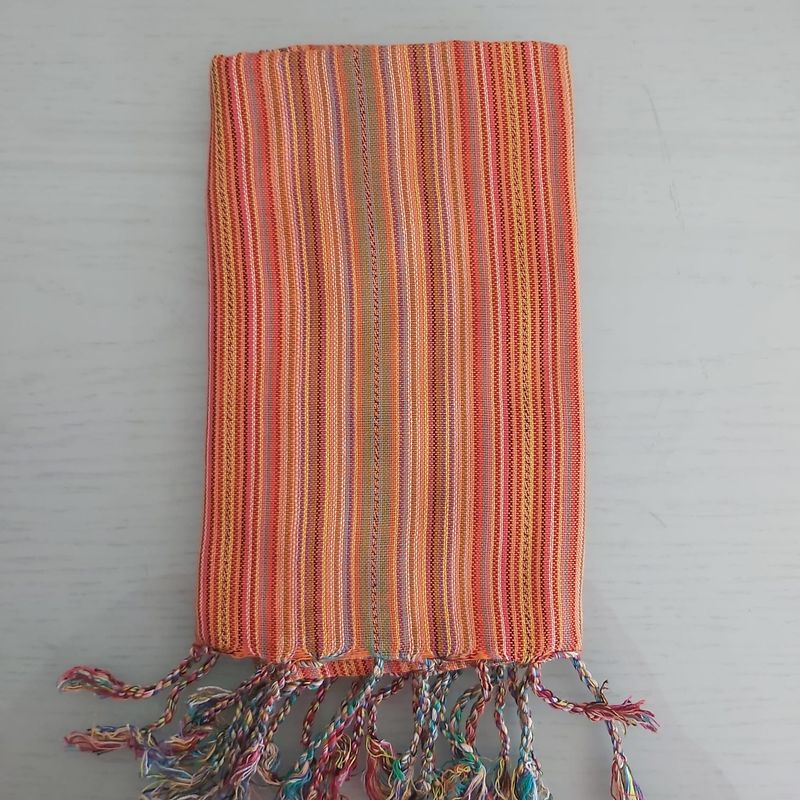 Orange Stripes Small Scarf