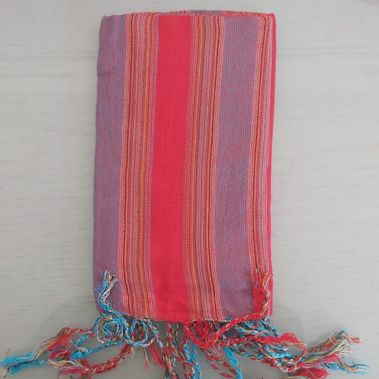 Red &amp; Turquoise Small Scarf