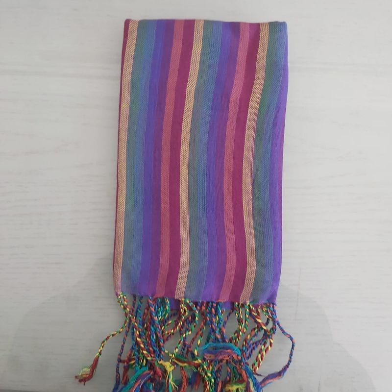 Blue Rainbow Stripes Small Scarf