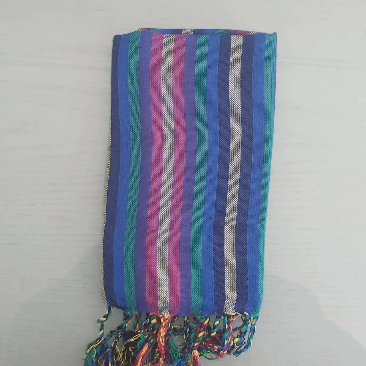 Blue Rainbow Stripes Small Scarf