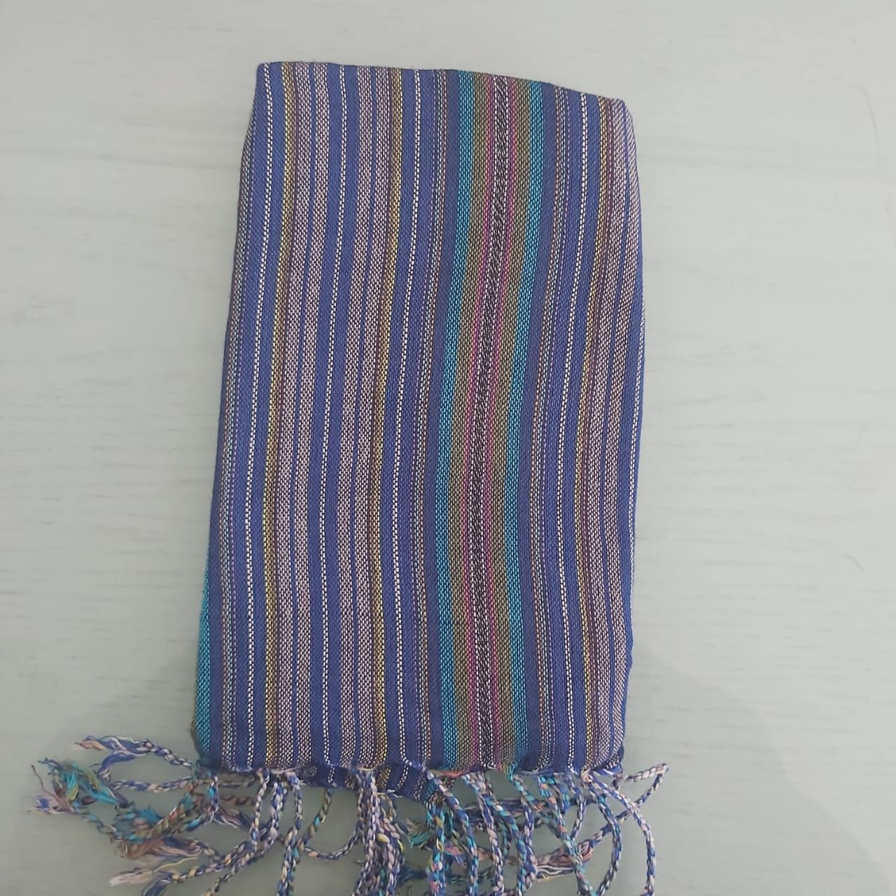 Small Scarf: Blue Stripes