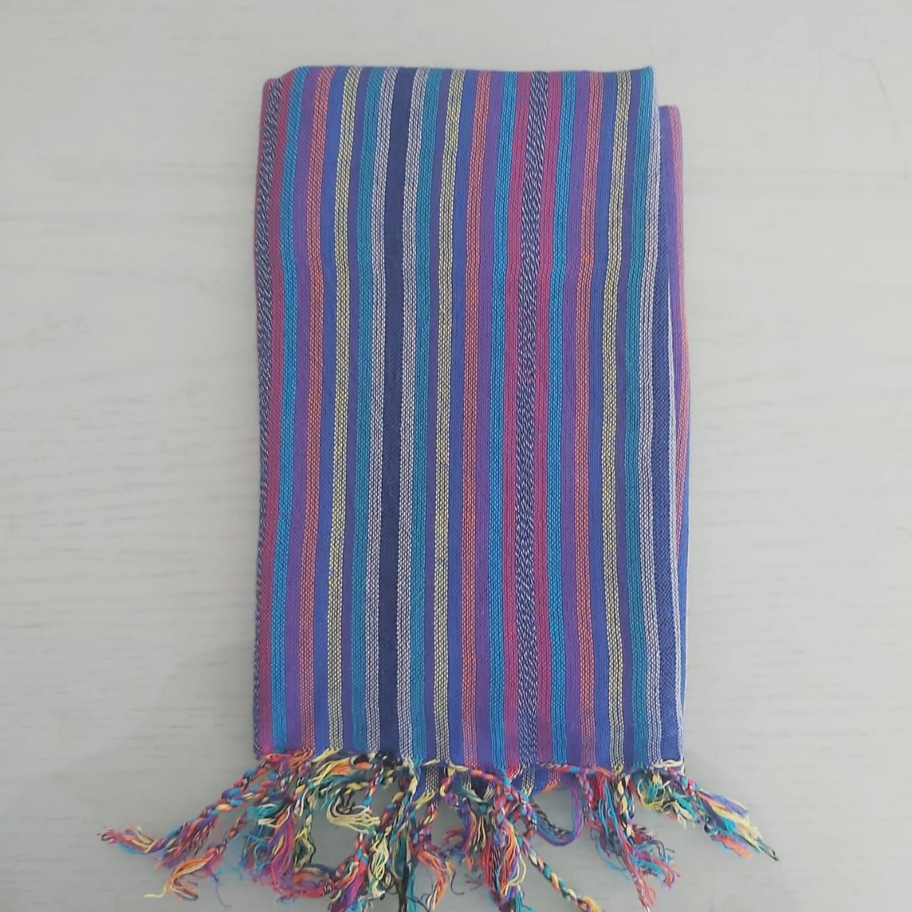 Small Scarf: Blue Stripes