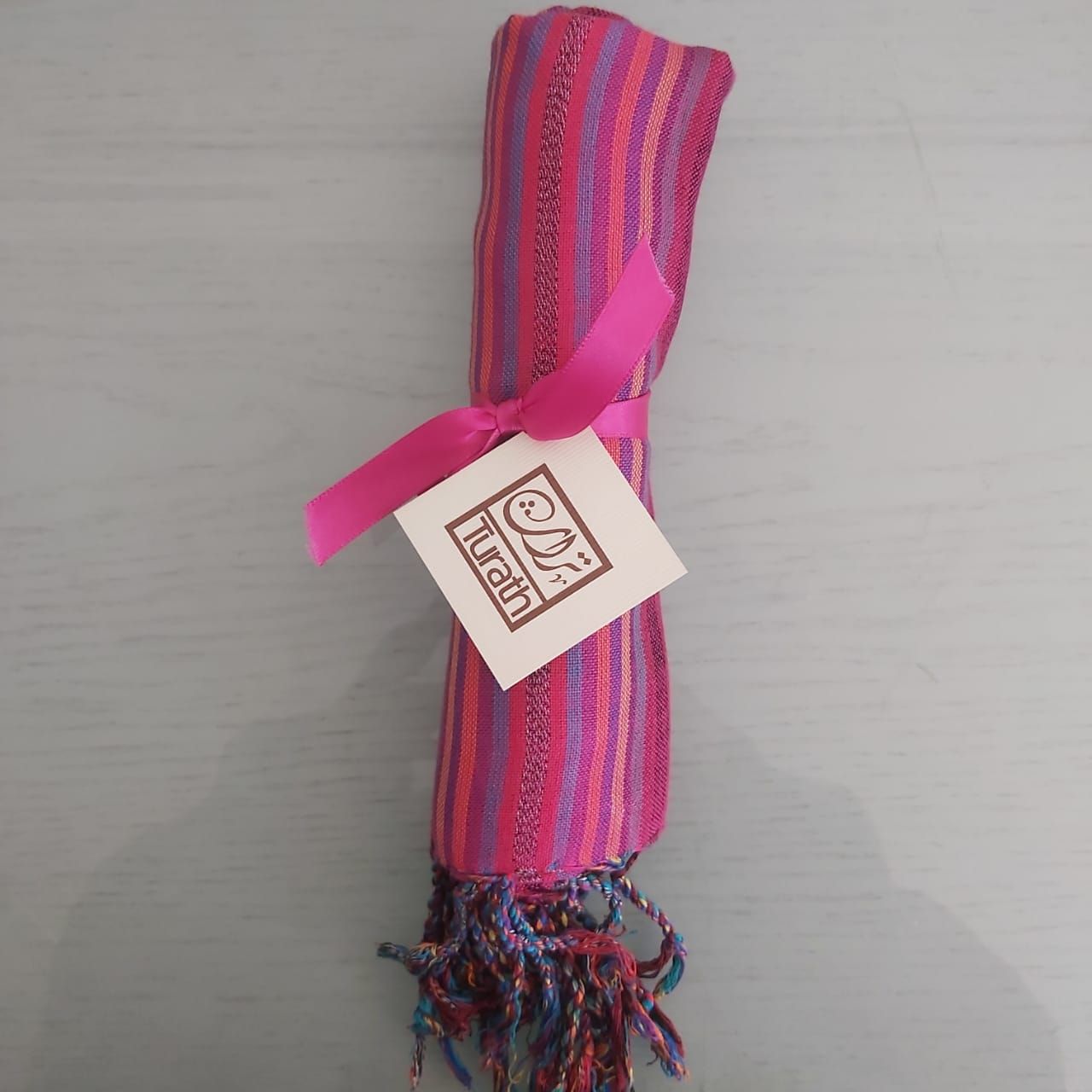 Fuchsia Stripes Small Scarf