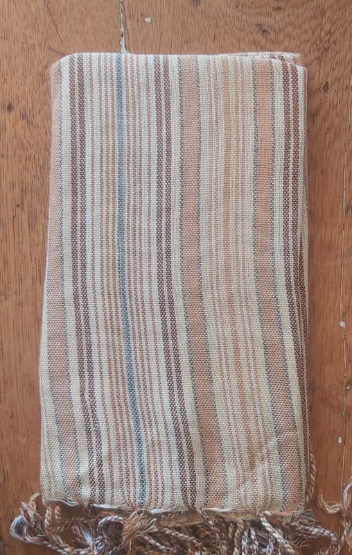 Beige &amp; Brown Stripes Small Scarf