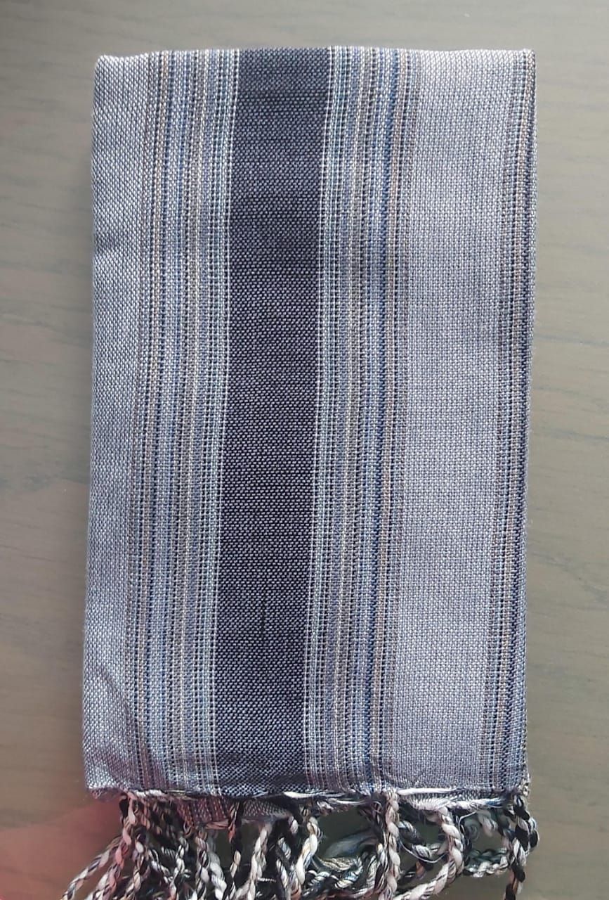 Dark Grey &amp; Light Grey Stripes Small Scarf