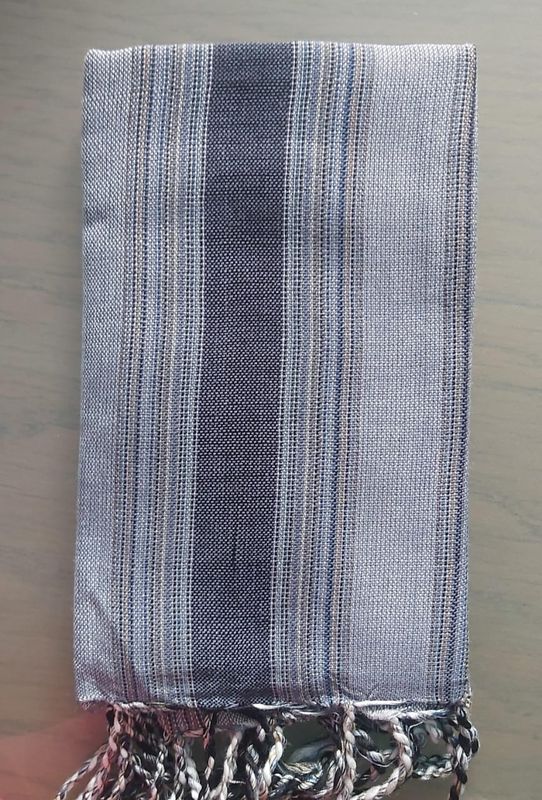 Dark Grey &amp; Light Grey Stripes Small Scarf