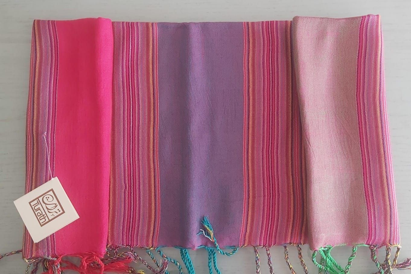 Red &amp; Purple Stripes Shawl