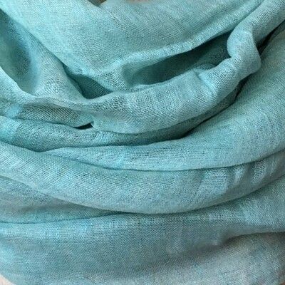 Linen Shawl: Dark Turquoise