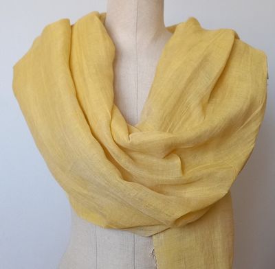 Linen Shawl: Dark Yellow