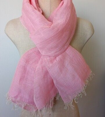 Linen Shawl: Light Pink