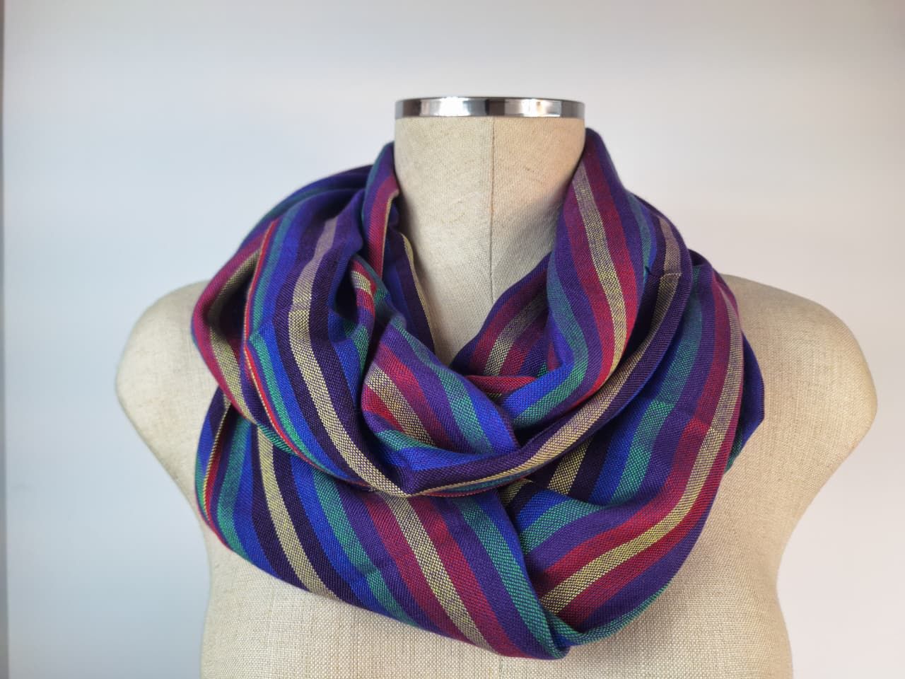 Rainbow Blue Infinity Scarf