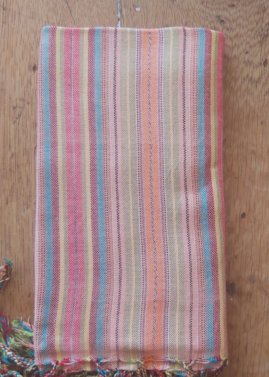 Small Scarf: Mixed Orange &amp; Blue