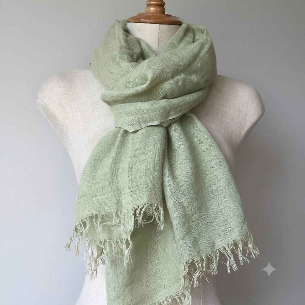 Linen Shawl: Pistache