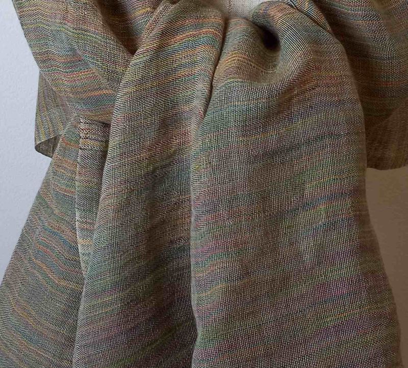 Linen Shawl: Mixed Mustard
