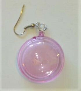 Glass Lollipop Earrings: Pink