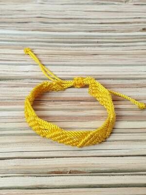 Pyramids &amp; Lines Bracelet: Yellow
