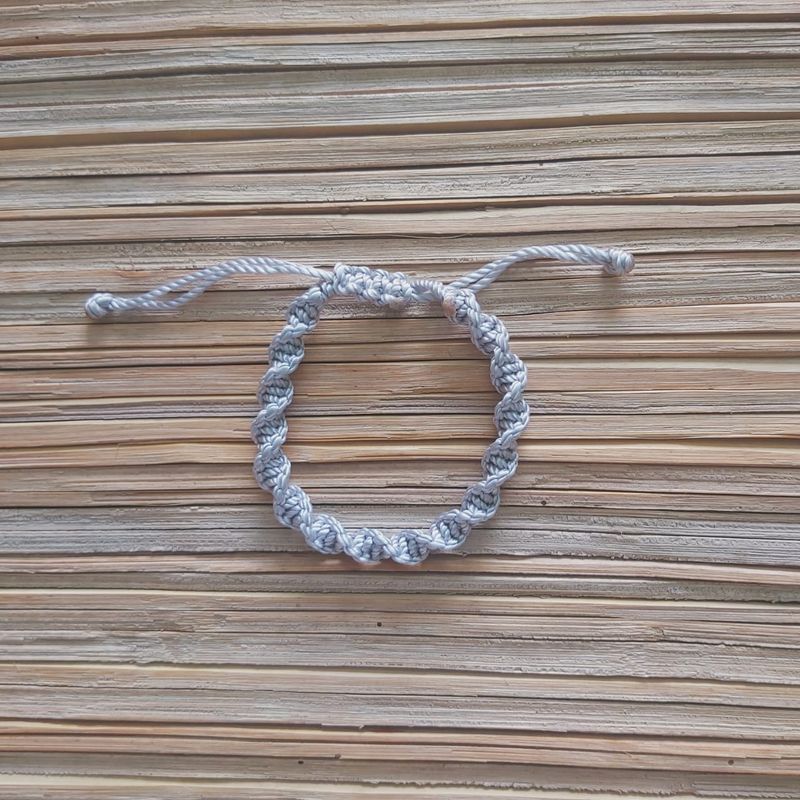 Double Helix Bracelet: Grey