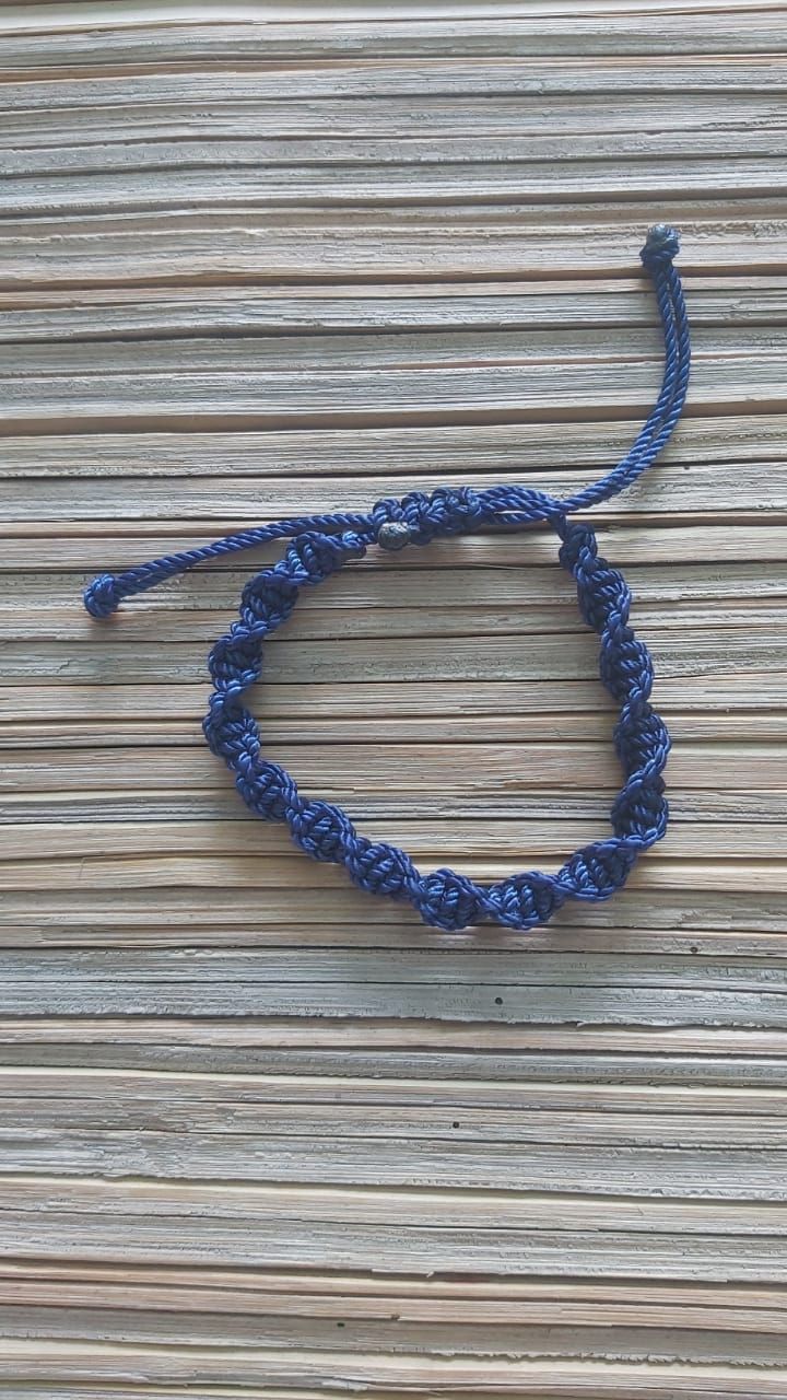 Double Helix Bracelet: Dark Blue
