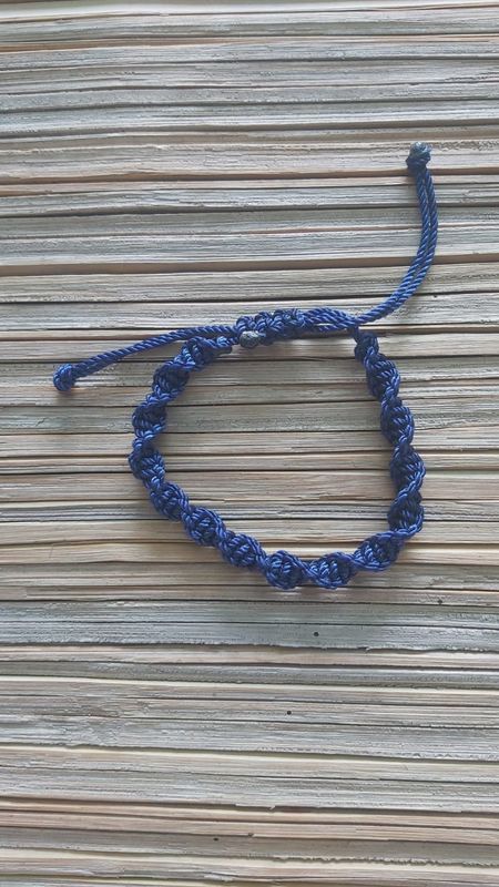 Double Helix Bracelet: Dark Blue