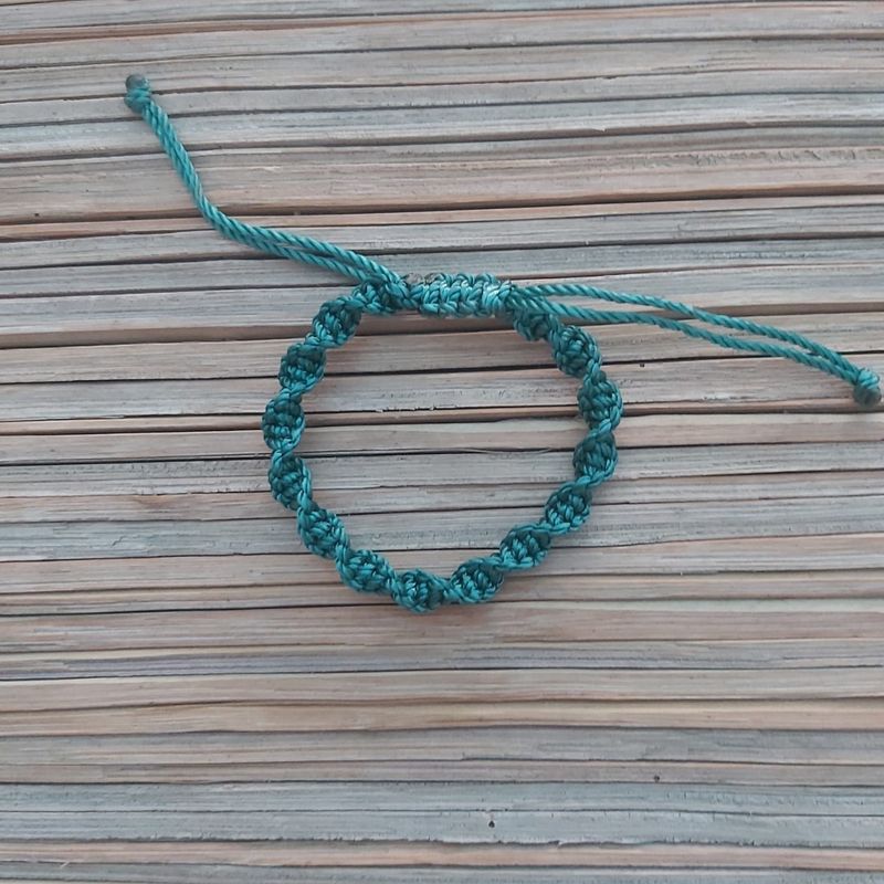 Double Helix Bracelet: Dark Green