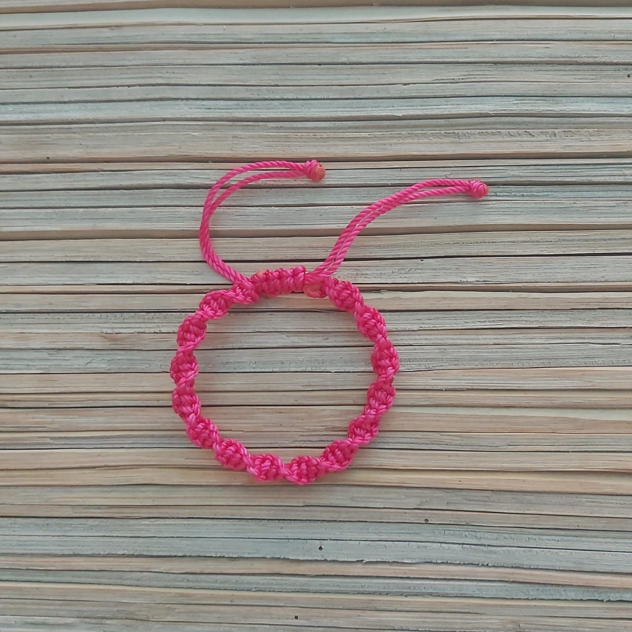 Double Helix Bracelet: Fuchsia