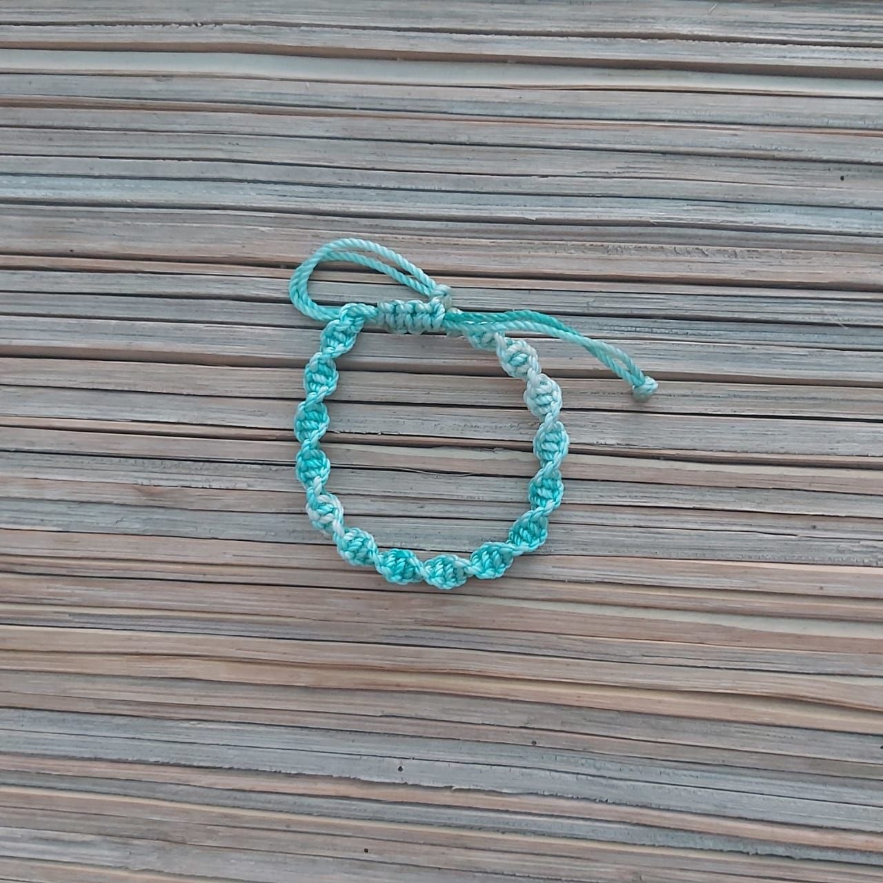 Double Helix Bracelet: Light Turquoise