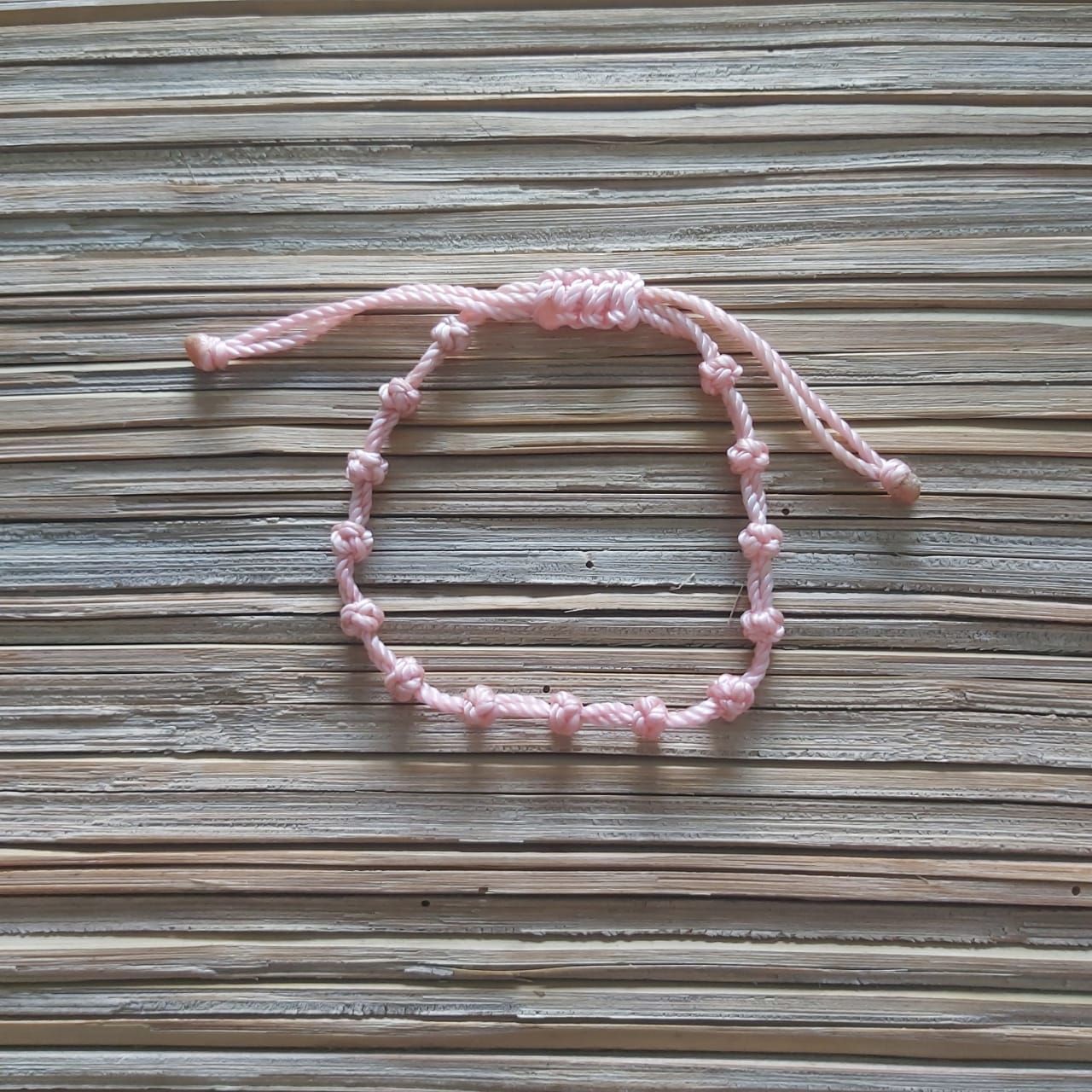 Knotted Bracelet: Light Pink